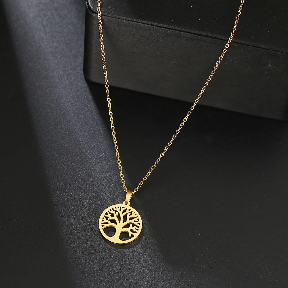 Hot Tree of Life Round Pendant Necklace