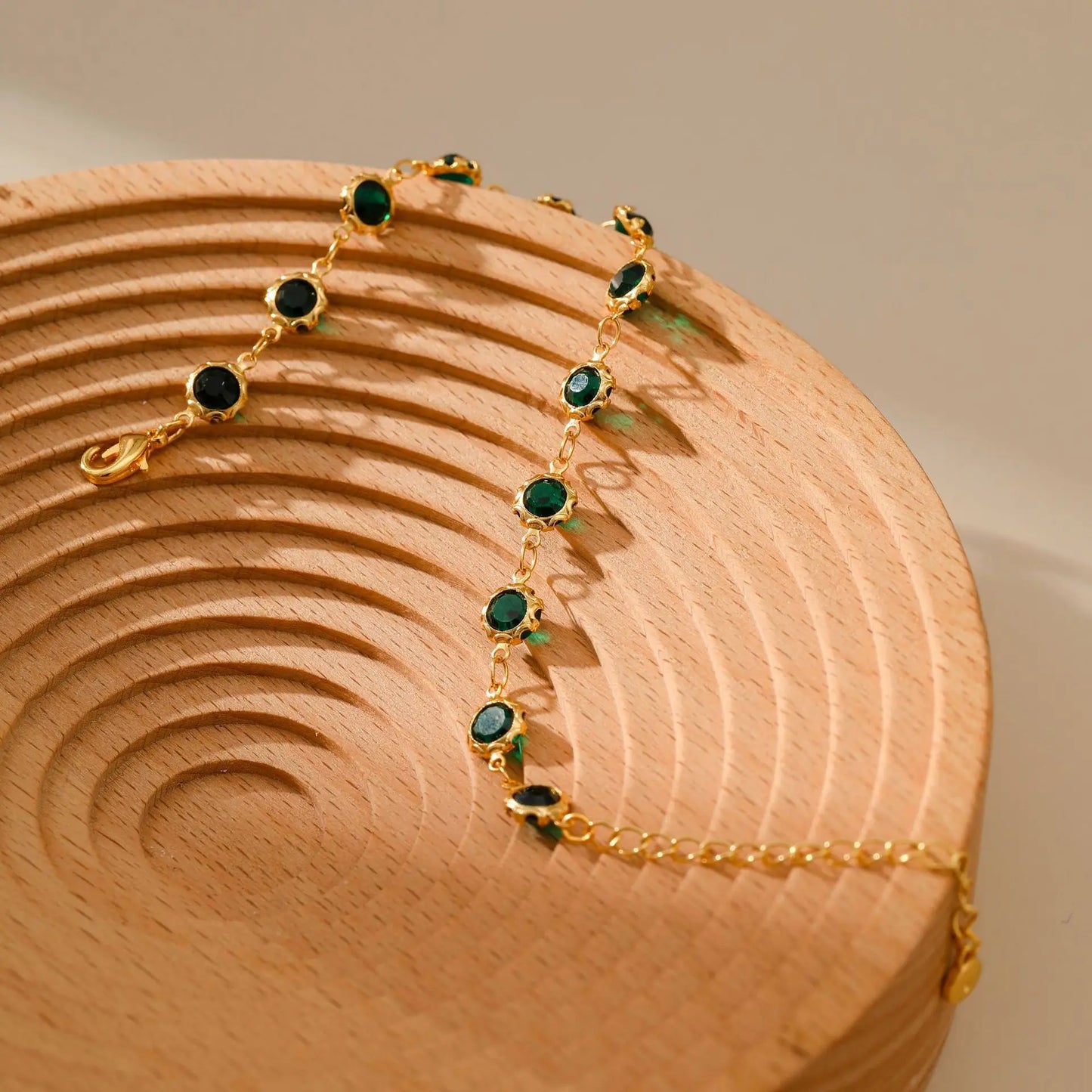 Dark Green Zircon Bracelet