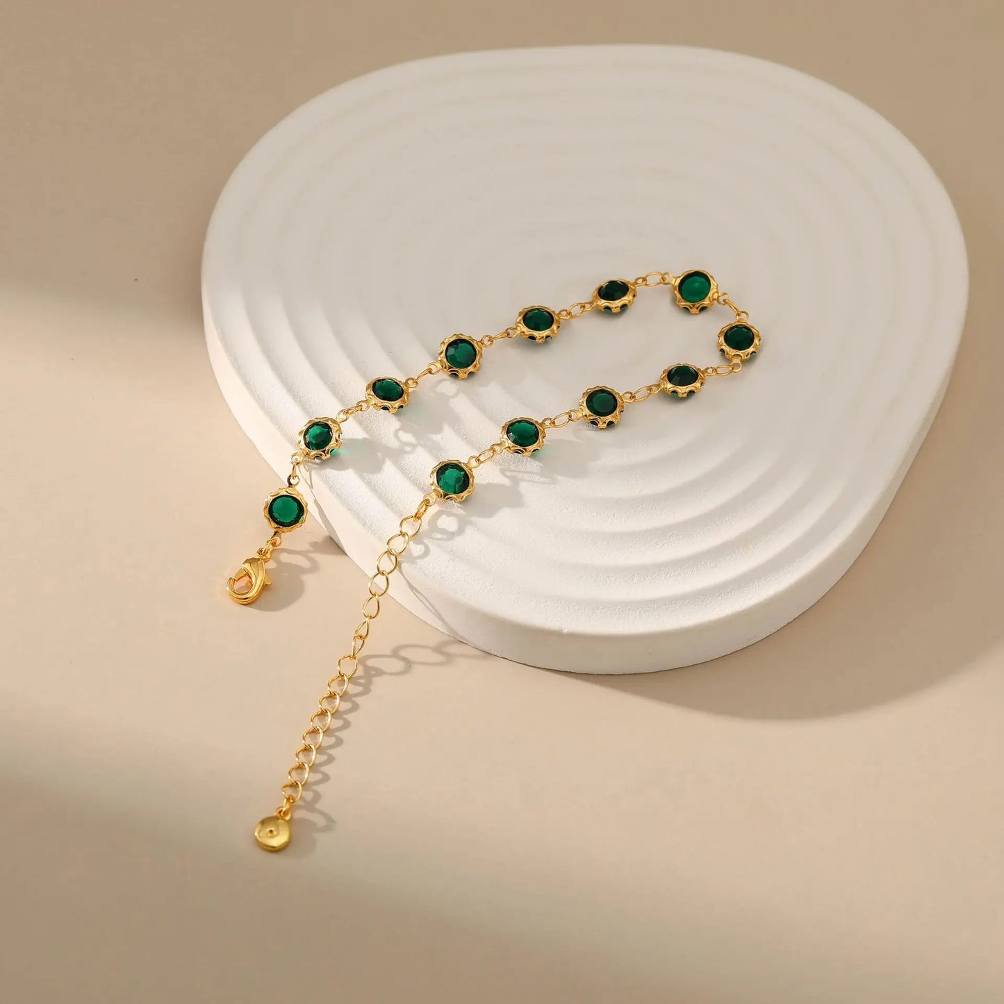 Dark Green Zircon Bracelet