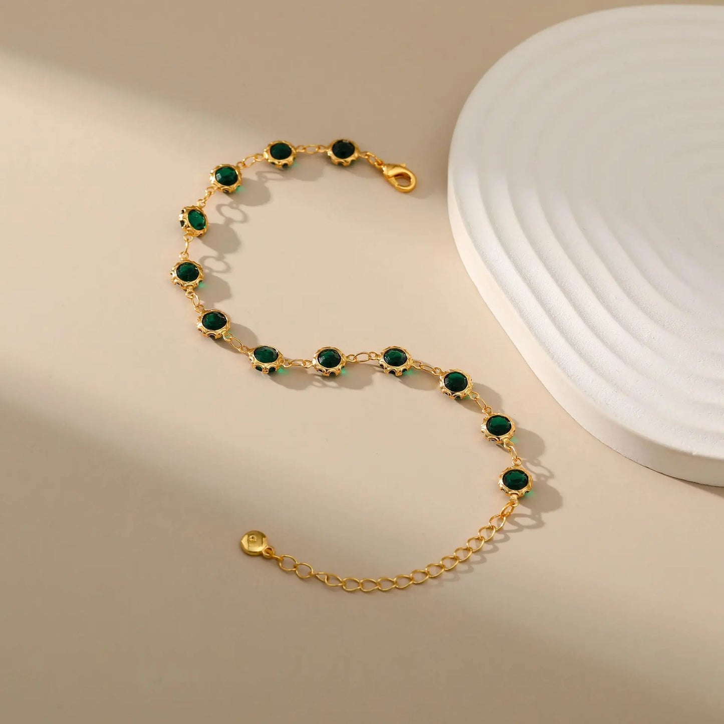Dark Green Zircon Bracelet