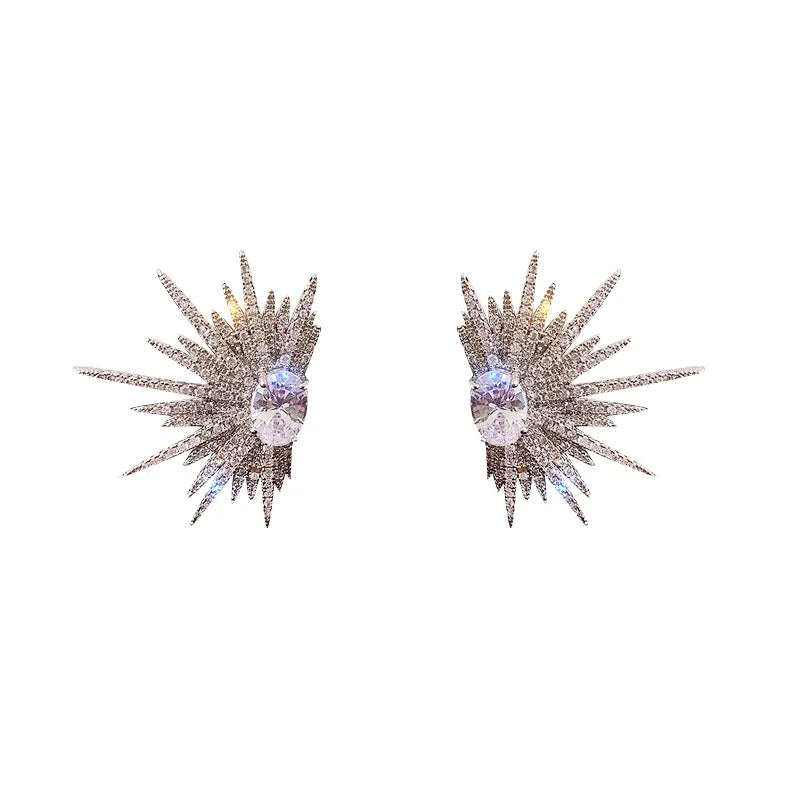 Earrings With Bling Zircon Stone