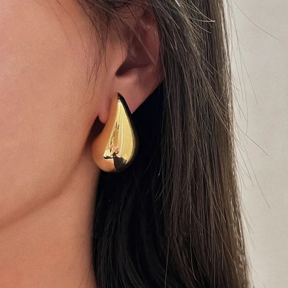 Gold Plated Tear Drop Earrings